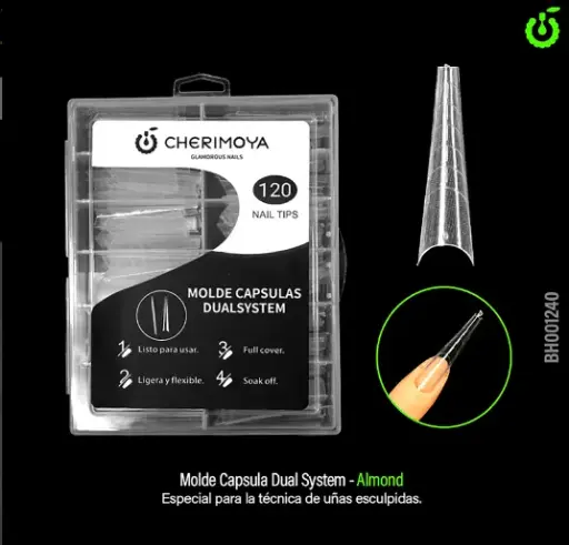 [BH001240] Capsula Dual System Uñas Escul. X 120pcs CHERIMOYA___ PACK X50 