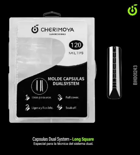 [BH001243] Capsula Dual System Uñas Escul. X 120pcs CHERIMOYA___ PACK X50 