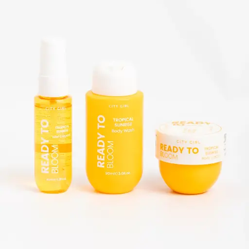[PG-YT202440-Z] Kit X3 Tropical Sunrise estuche cuidado corporal Ready To Bloom City Girl