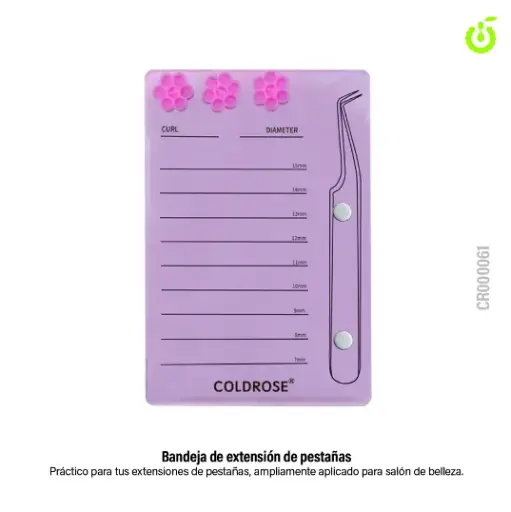 [CR000061] Base acrilica porta pestañas con iman COLDROSE CHERIMOYA___PACK X10  