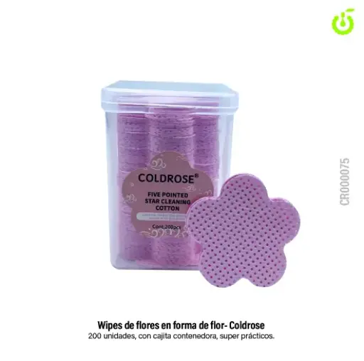 [CR000075] Wipes limpiador sin pelusa Flores COLDROSE x 200U CHERIMOYA____PACK X50