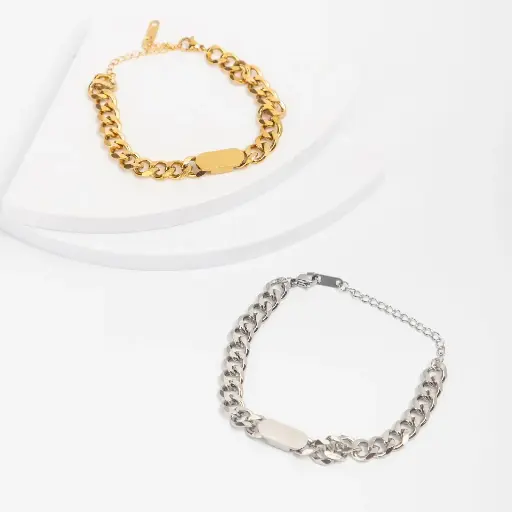 [PG- E-5742-12] pulseras de acero con traba ajustable