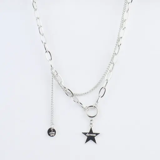 [PG- 4938-4] collares de acero ajustable con dijes