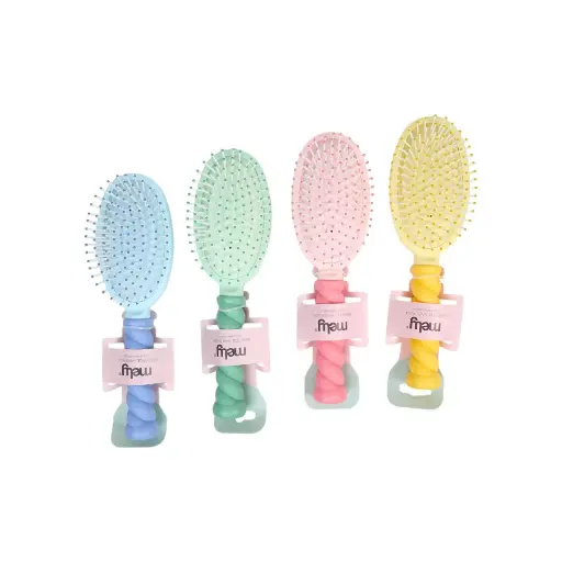 [PM-KP091A] Cepillo desenredante forma redonda colores MELY___PACK X6PC