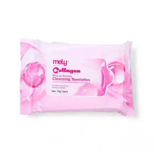 [PM-891001] Toallitas limpiadoras desmaquillantes con colágeno 70G MELY___ PACK X6PCS
