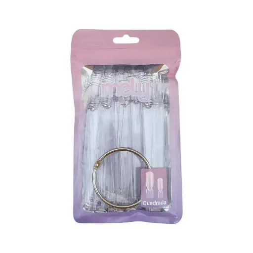 [PM-FMT003] Muestrario para uñas cuadrada cristal MELY___ PACK X10PCS