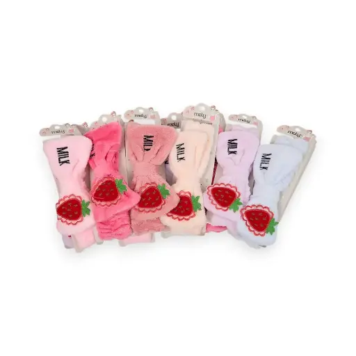 [PM-5327] Vinchas de maquillaje moño con frutilla   MELY___PACK X12PCS.