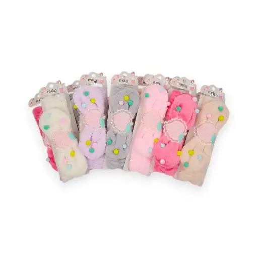 [PM-320-3] Vinchas de maquillaje moño con pelotita MELY___PACK X12PCS.