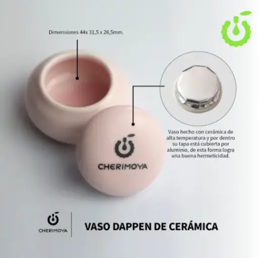 [BH017035] Vaso dappen de cerámica Rosa CHERIMOYA___PACK X24 