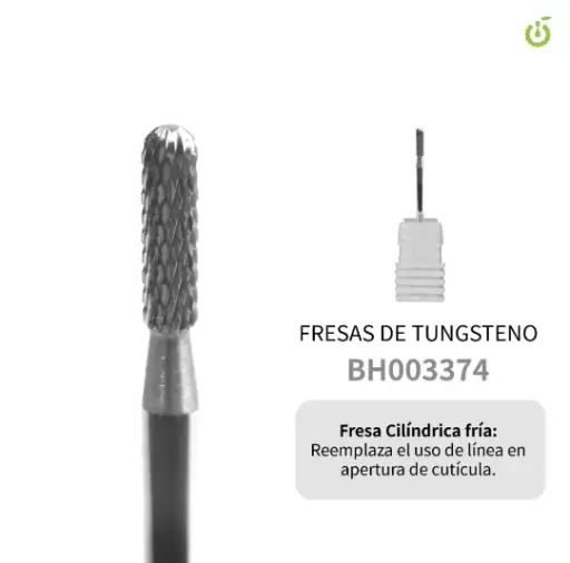 [BH003374] Fresa Tungsteno Cilíndrica fina CHERIMOYA___PACK X10