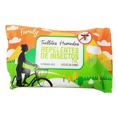 [PT-97134] Toallitas húmedas Family repelente de insectos 