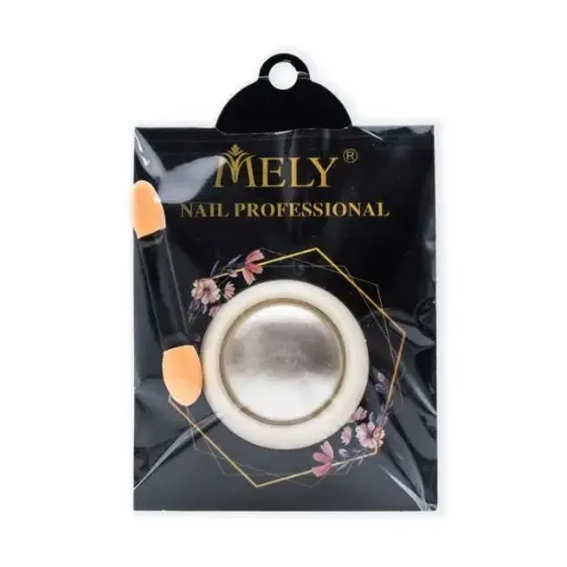 [PM-013K]  Polvo laser para uñas mirror silver  MELY___ PACK X3PCS 