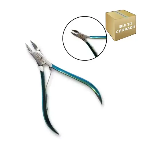 [GB-0398] Alicate para uñas Corta cuticula tornasol ELOISE 8712C___Bulto X600