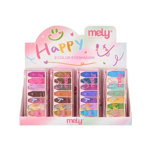[PM-826035] Paleta de sombras happy 8 colores MELY___CAJA X24 UND