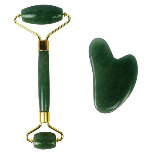[PG-3360] Set de rodillo roller jade + guasha