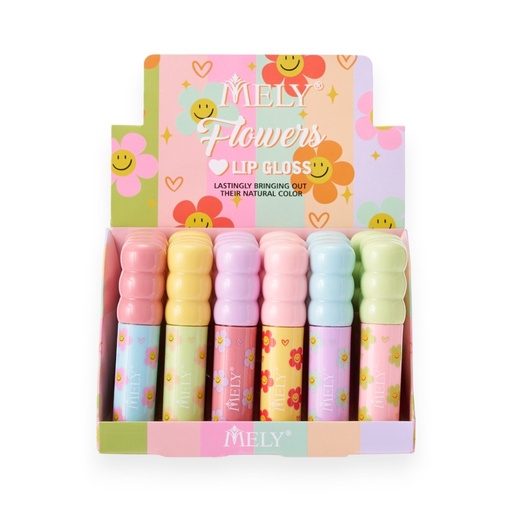 [PM-8010241] Lip gloss flowers MELY ___CAJA X24 PCS 
