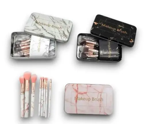 [PT-98130] Set de 8 Brochas En Lata Para Maquillajes 