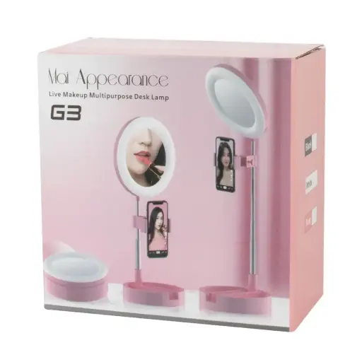 [PT-876G3] Anillo de luz led espejo y soporte para celular 