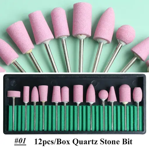 [PY-778210] Set de 12 fresas para torno de uñas   