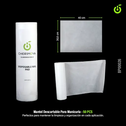 [BP00026] Mantel descartable rollo 50 pcs Cherimoya___Pack X6