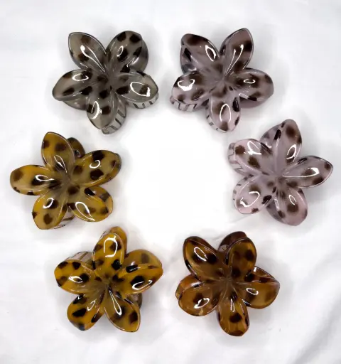 [PT-10101] Broche Hawai Leopardo Set x6Und