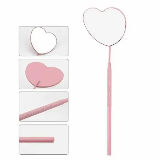 [PL-10JMA2 KQJ01] Lupa espejo corazón metal Eloise