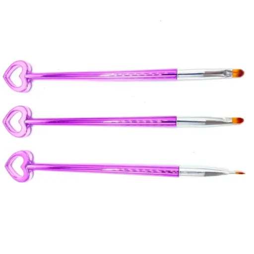 [PY-5512X3]  Pincel Corazón___ Pack x3Und 