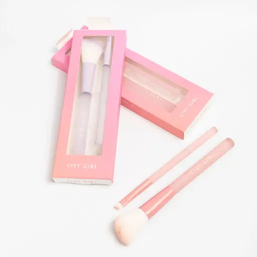set X2 brochas para maquillaje City Girl 