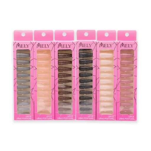 [PM-50046] Uñas postizas coffin X12U MELY___ PACK X12PCS 