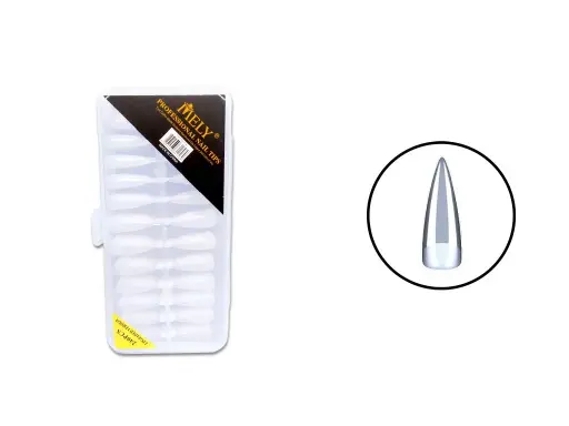 [PM-6114] Uñas postizas para soft gel forma stiletto x240pcs MELY ___PACK X3 