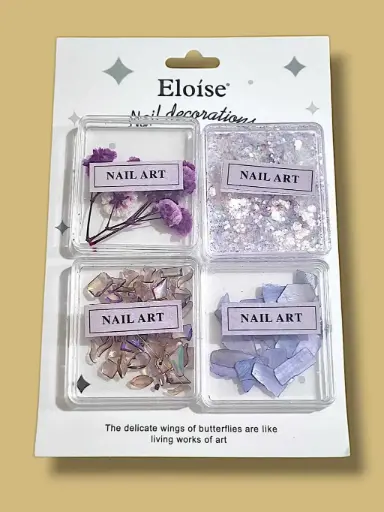 [PE-10ZJJA9SP0402] strass para las uñas X4uds en cajita eloise surtido