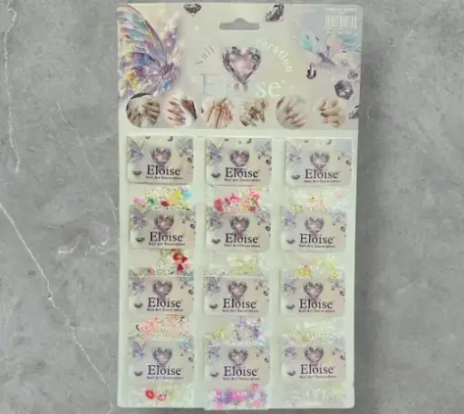 [PE-5ZJJA10 SP0853] Strass en Plancha x9 para Uñas Eloise