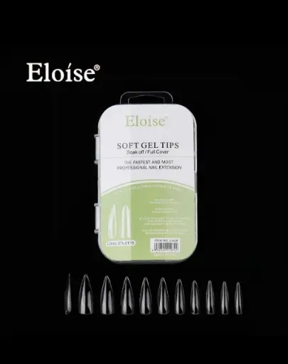 [PE-JPA1 LS120] Tips soft gel LONG STILLETO x120 en caja chica ELOISE
