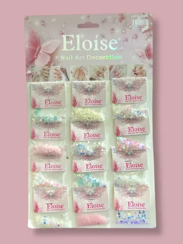 [PE-5ZJJA10 SP0860] Strass para las uñas x12 ROSA Eloise