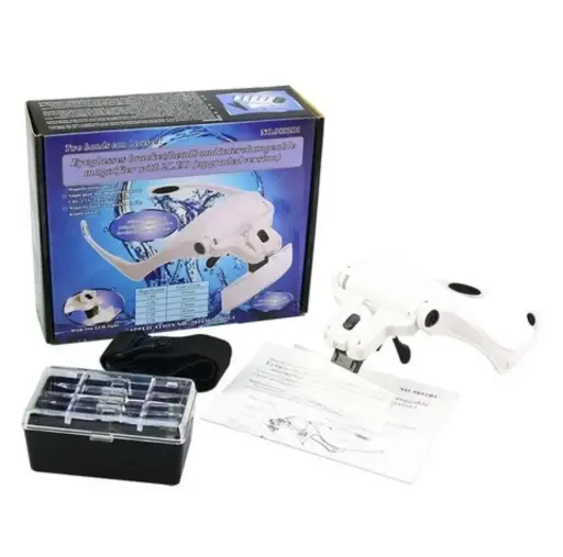 [PE-10RYPA7FDJYDC] Vincha con anteojos + 5 lentes de aumento + 2 luz LEDS ELOISE