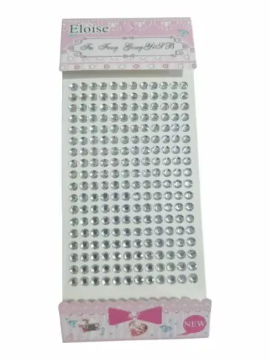 [PE-10TZA4ZCT-6B] strass para cara plateado grande ___ PACK X12