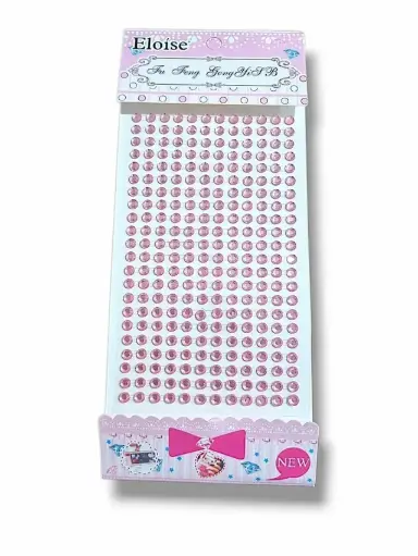 [PE-10TZA4ZCT-5C] strass para cara rosa ___ PACK X12
