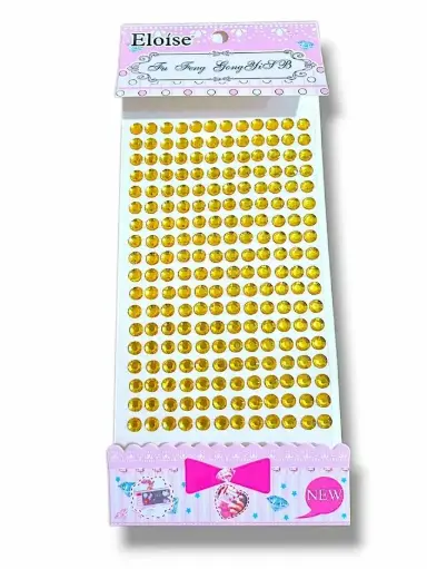 [PE-10TZA4ZCT-6C] strass para cara colores surtidos ___ PACK X12