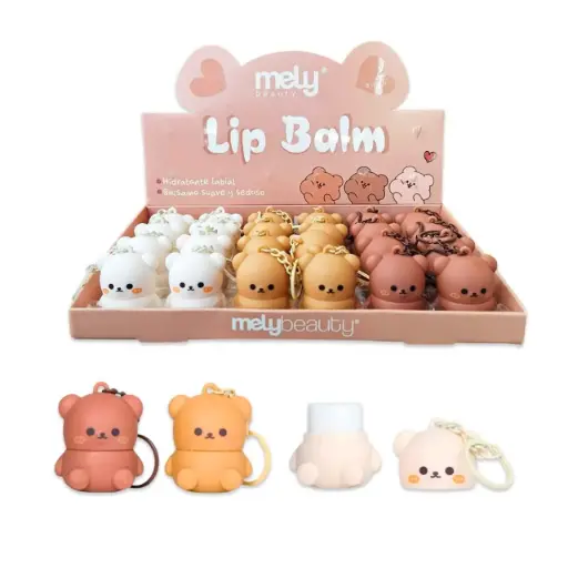 [PM-802010] Bálsamo labial osito con llavero MELY___PACK X24