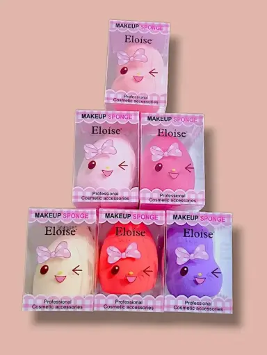 [PE-20HZPA33 FP26072-4] Esponja de maquillaje ARCOIRIS ELOISE ___ PACK X6