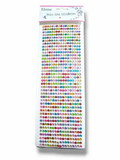 [PE-10TZA3DCT-5C] strass para la cara multicolor ___ PACK X6