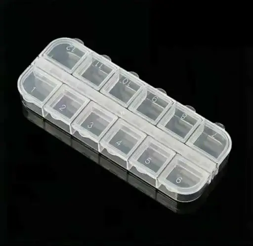 [PL-10ZJJA2 12GTMCG] Organizador para strass con 12 divisiones numeradas ___ PACK X6