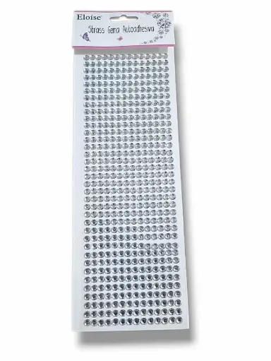 [PE-10TZA3DCT-6B] Strass para la cara plateado gema grande ___ PACK X6