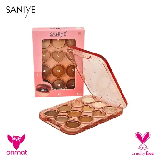 paletas de sombras para ojos 12 tonos Saniye 