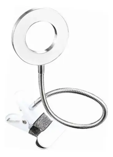 [PL-50507] lámpara luz led con lupa y gancho para escritorio