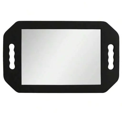 [PL-M-1027] Espejo de barberia mango de goma