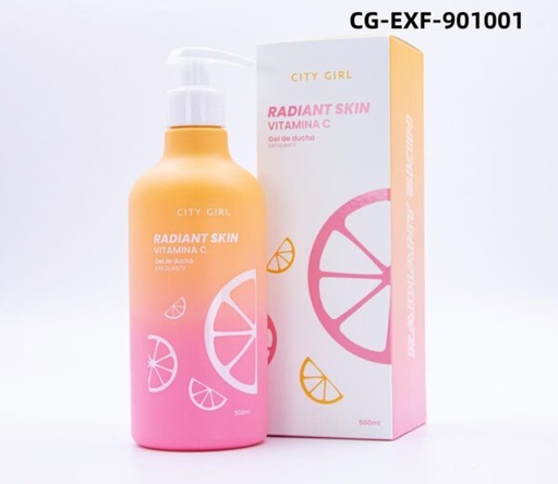 [PG-CG-EXF-901001] RADIANT SKIN VITAMINA C GEL DE DUCHA EXFOLIANTE CITY GIRL – 500ML