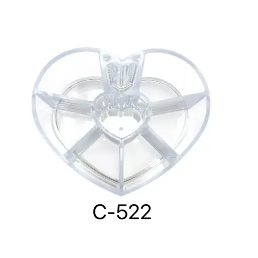 [PY-C-522] organizador acrílico para pinceles forma de corazón