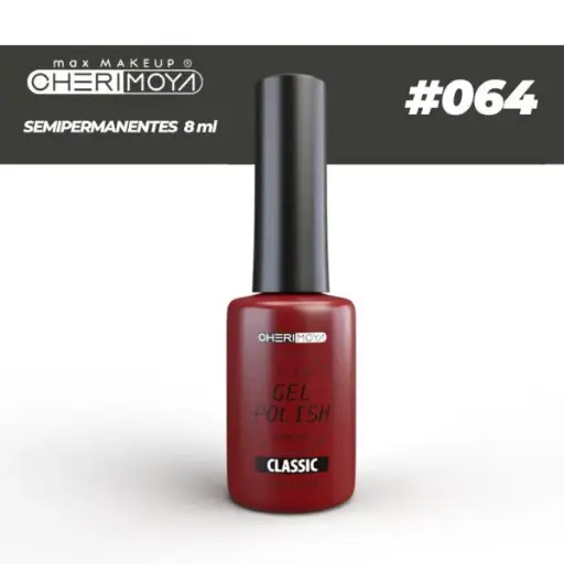 [CH022-064]  Esmalte Semi #064 8ml Cherimoya Rojo___Pack x12 
