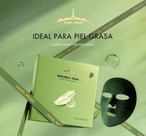 [PL-62101] Mascarilla facial té verde PARIS NIGHT